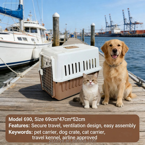 Transportín <span class=keywords><strong>para</strong></span> Mascotas, 69x47x52cm - <span class=keywords><strong>Caja</strong></span> <span class=keywords><strong>de</strong></span> Transporte Ventilada <span class=keywords><strong>para</strong></span> Perros y Gatos, Ideal <span class=keywords><strong>para</strong></span> Campamentos y Visitas Veterinarias - Product Image 5