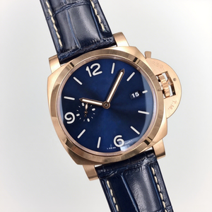 <span class=keywords><strong>Pa</strong></span>-Ner-Ai famosa marca clásica Lu-<span class=keywords><strong>PAM</strong></span> 1112 costura azul Simple movimiento mecánico de lujo luz nocturna pareja reloj de hombre - Product Image 3