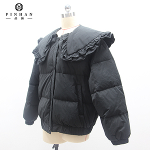 Ropa de invierno con cuello cuadrado de encaje para niña, abrigos de plumón con cierre de botones para <span class=keywords><strong>mujer</strong></span>, chaqueta acolchada de invierno acolchada de plumón de <span class=keywords><strong>ganso</strong></span> para <span class=keywords><strong>mujer</strong></span> - Product Image 2