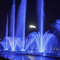 Fontaine d'eau musicale extérieure pour jardin, jets d'eau décoratifs pour lac/piscine/parc