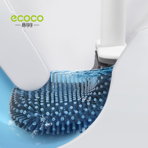 Ecoco Toilet Brush Set Wall Mounted Oval Shape Durable Brush Easy To Clean For Bathroom - Product Image 2