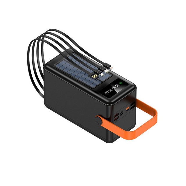 Extra Large Capacity Solar Power Bank 100000mAh Portable Charger for Outdoor Travel and Live Streaming
