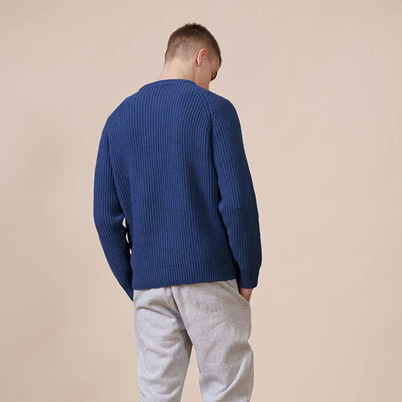 Jersey de algodón con estilo para hombre, Jersey de punto sólido personalizado, jerséis de punto de lana Merino para hombre, suéter de Cachemira para hombre