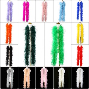 Venta barata lista para enviar Boa de plumas de avestruz de varios colores de 5 capas para mujer vestido de baile falda accesorios decorativos - Product Image 2