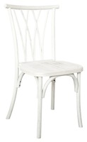 Chaise en résine Botanica Style empilable à dossier croisé en saule, texture grain de bois, pour extérieur, jardin, salle à manger, hôtel, mariage, fête, événement