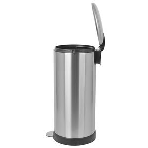 Bote de <span class=keywords><strong>basura</strong></span> de acero inoxidable para cocina con cierre suave de <span class=keywords><strong>30</strong></span> <span class=keywords><strong>litros</strong></span> y forma redonda con pedal - Product Image 3