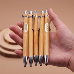 Recycled Click Eco Friendly Classic Vintage Bamboo <b>Pens</b> High Quality Personalized Custom Logo <b>Refillable</b> Ballpoint Gift - Product Image 1