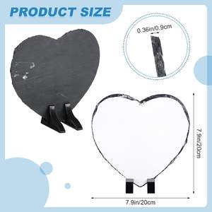 Wholesale <b>Heart</b> Shape 15x15cm Sizes Sublimation Blanks Rock <b>Slate</b> Custom Photo Frame Sublimation <b>Slates</b> for Heat Transfer - Product Image 2