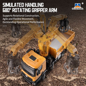 <span class=keywords><strong>Camion</strong></span> benne télécommandé 3-en-1 en métal 2,4G 26 canaux avec grue à flèche rotative et grappin à bois, jouet Huina 1538 avec chargeur - Product Image 6