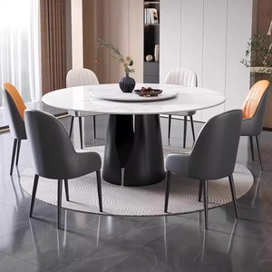 Phong Cách Hiện Đại Sang Trọng Bằng Đá Cẩm Thạch Hàng Đầu Thông Tư Bàn Ăn Ghế Đặt 4 6 8 Chỗ Ngồi Nhà Hàng Đồ Nội Thất Nhà Cổ Điển Stylist 2025 - Product Image 4