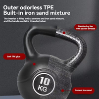 Kettlebell Relleno de Arena, Directo de Fábrica OEM, Colorido, de PVC, para Entrenamiento en Casa, Equipo de Ejercicio para Fortalecimiento Muscular Femenino