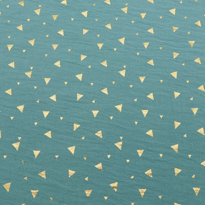 Tissu de dorure tissé 100% polyester avec <span class=keywords><strong>tampon</strong></span> en feuille d'or <span class=keywords><strong>pour</strong></span> vêtements, nouveau design à la mode, 160gsm - Product Image 5