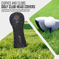 Housses de protection pour clubs de golf en PU avec motif crâne dégradé pour driver, fairway woods et putter - Housses de protection imperméables (styles A/B)