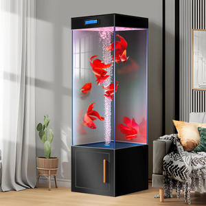 <span class=keywords><strong>Aquarium</strong></span> en verre rectangulaire avec filtration supérieure en verre ultra-blanc, contreplaqué en bois massif, <span class=keywords><strong>éclairage</strong></span> LED, drainage en un clic, <span class=keywords><strong>aquarium</strong></span> pour poissons à balles - Product Image 2