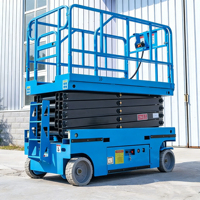 Plateforme de travail aérienne électrique autopropulsée, petite nacelle élévatrice mobile hydraulique sur remorque à vendre