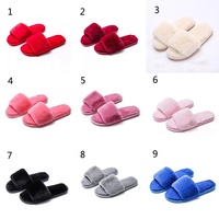 Chaussons d'hiver pour femmes à enfiler, semelle plate, chauds, en peluche courte, pour intérieur et extérieur, avec doublure en fourrure