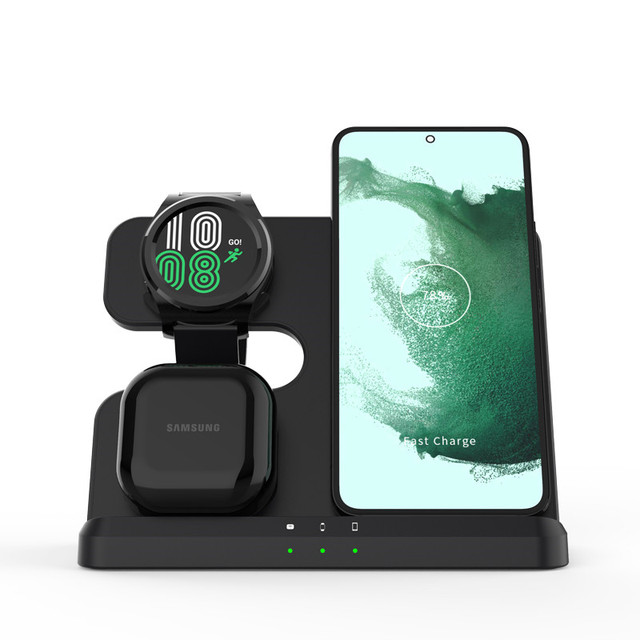 3 in 1 Fast Charger Dock Wireless Charging Station for Samsung Galaxy Watch Buds Phone