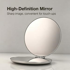 Wholesale Durable Round Metal Hand <b>Mirror</b> Folding <b>Mirror</b> Double Sided Various Shapes Stainless Steel for Beauty Gift - Product Image 5