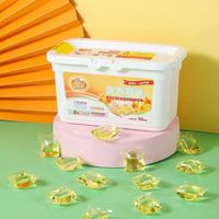 JIETI 1 en 1 Capsules de lessive 8g 50 pièces par boîte Nettoyage en profondeur Antibactérien Parfum longue durée Écologique Pour machines automatiques