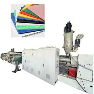 Máquina para hacer láminas, placa de plástico corrugado multicapa Pp para producir línea de producción de láminas de rejilla hueca