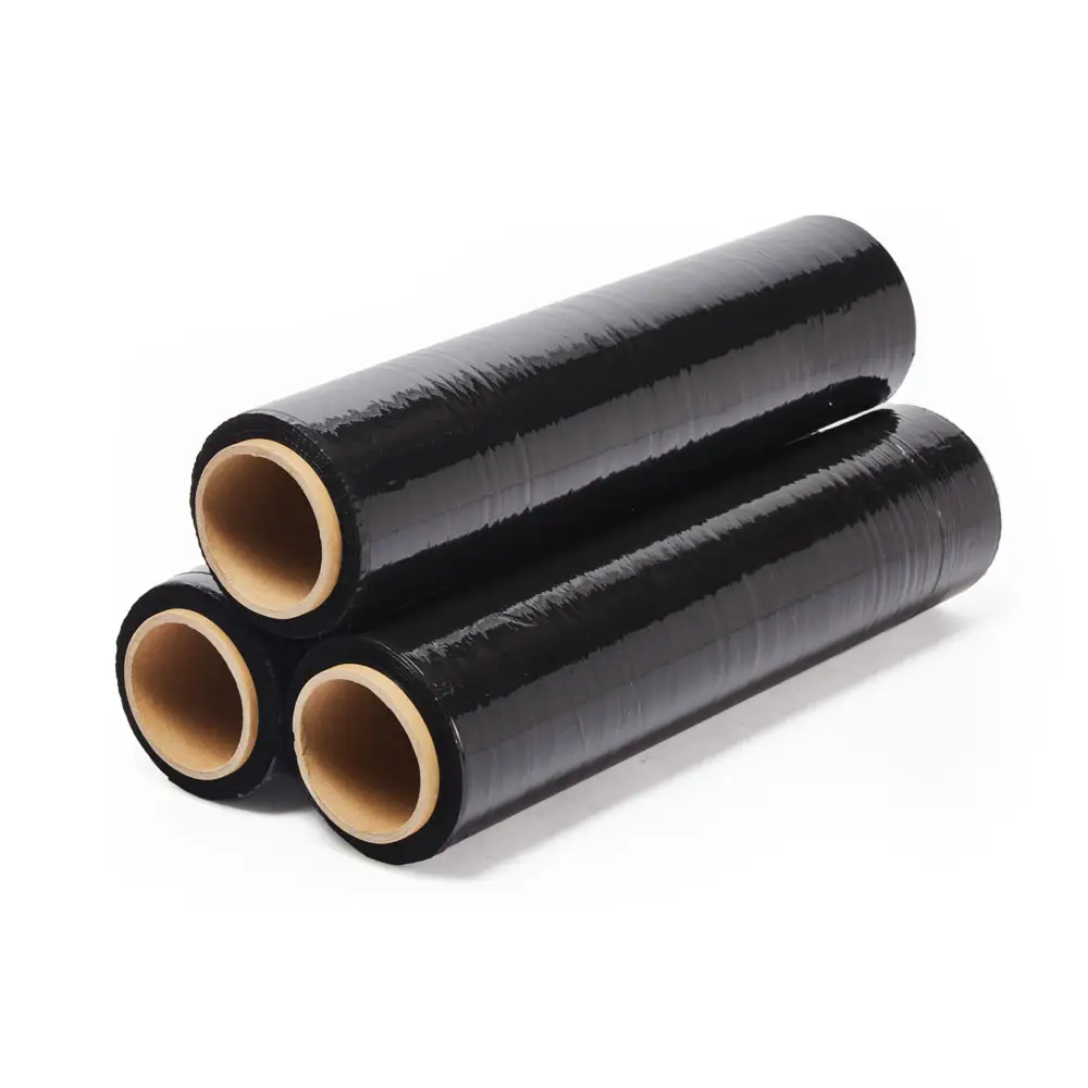 LLDPE Jumbo Roll Stretch Film 23 Microns 500mm Black Stretch Wrap or Clear Custom