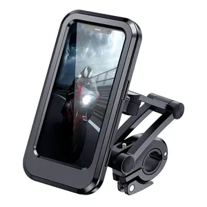 Evrensel özel 360 derece bisiklet motosiklet aksesuarları bisiklet mobil tutucu su geçirmez telefon tutucu