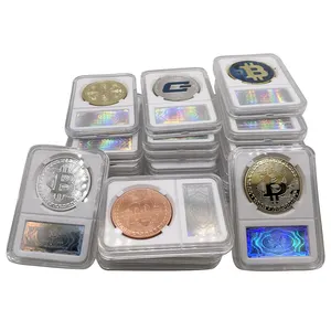 bingkai medali Suppliers-Lebih Banyak Tipe Dogecoin/Bitcoin/ETH/Litecoin/Dash/Ripple/Monero/EOS Logam Fisik Perak/Emas Ada Cardano Coin dengan Bingkai Akrilik