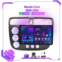 Autoradio Android pour Honda Civic 2000-2006 Auto Stereo Multimedia Video Player Wireless Carplay GPS Navigation Autoradio WIFI