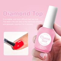 Chance Seer Diamond Top Coat OEM Vente en gros Professionnel Salon UV LED Vernis Gel Sans Résidu Haute Brillance Anti-Jaunissement Nail Art Manucure