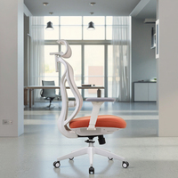 Chaise de bureau ergonomique pivotante en maille avec dossier solide, cadre en aluminium et pieds en nylon, certifiée BIFMA