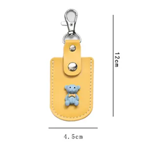 Mini Cute Cartoon Usb Key custodia in pelle Pu custodia protettiva in pelle portachiavi porta carte di controllo accessi