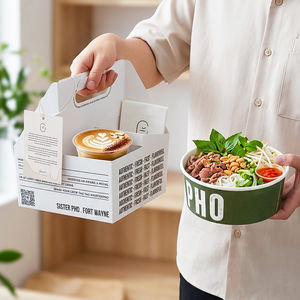 Poignées en carton personnalisées imprimées et recyclables pour 4 gobelets à emporter – Idéales pour les cafés et les gobelets à emporter - Product Image 4