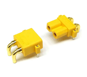 XT30 Amass连接器30A右90度角2针安装XT30PW金香蕉子弹连接器，用于钢筋混凝土脂肪电池印刷电路板 - Product Image 2