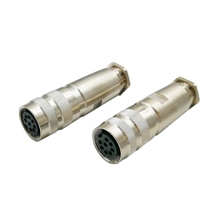 Oem odm ip67 עמיד למים 8pin יצוק מתכת ישר m16 מחבר נקבה - Product Image 1