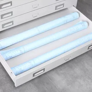 Armoire de rangement moderne A1 en métal pour cartes, 15 tiroirs, grandes roues d'organisation de dessin en papier pour bureau à domicile, sous-sol, hôpital - Product Image 4