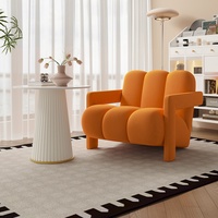 Canapé et table individuels de style nordique avec design original pour balcon, salon de beauté, zone d'accueil - Moderne