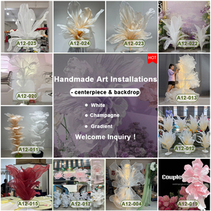 Bunga Organza Raksasa Pink Kustom LEDA, Alas Bunga Tulle Besar untuk Dekorasi Panggung Acara Pernikahan, Ulang Tahun, dan Latar Belakang - Product Image 6