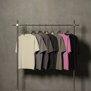 Camiseta Básica de Color Sólido Personalizada para Hombre, 100% Algodón Tejido, 220 Gramos, Manga Corta, Transpirable, Suave, Corte Regular, Verano - Product Image 1