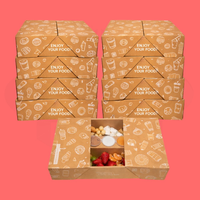 Boîte Bento Pliante Hexagonale Personnalisée pour Grillades Arabes, Anti-Graisse, pour Poulet BBQ Kabsa, Contenant Alimentaire Chaud à Emporter en Papier