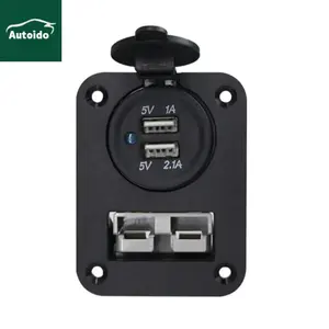 Support de panneau de bateau de voiture 12V-24V avec connecteur Anderson 50A et double prise USB 3.1A connecteur de style Anderson