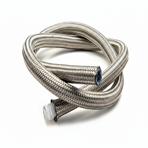 Manguera trenzada de PTFE SAE100 R14 Alambre de acero inoxidable de presión de alta temperatura 316L AN6 Corrugado flexible para bomba de aceite - Product Image 1