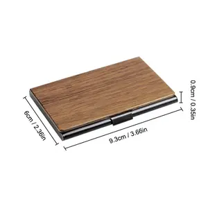 Wood Handmade Wallet Clip Bag Luxury Fashion Business Credit Card Holder For iPhone Card Case Holder