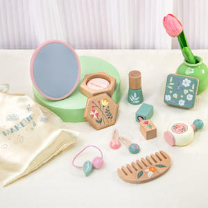 Set de Maquillaje y Peluquería de Simulación Transfronterizo, Diseño Floral de Madera, para Niñas, Color Rosa, Juego de Imitación de <span class=keywords><strong>Princesa</strong></span> - Product Image 2
