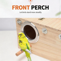 Nichoir vertical en bois pour perroquets, accessoire de cage d'élevage pour conures et perruches grises africaines
