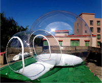 Ballons de fête Fun House, Dôme igloo géant transparent gonflable, Tente bulle, Maison bulle gonflable transparente pour rendez-vous en extérieur