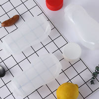 Bouteille souple en plastique PE de 330 ml de couleur naturelle, de qualité alimentaire, à faible MOQ, pour sauce soja, vinaigrette, miel, avec bouchon à clapet