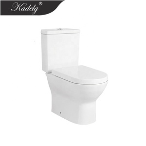 โถสุขภัณฑ์เซรามิกแบบสองชิ้นทรงยาว รุ่น Wels White Washdown แบบ Dual-Flush P-Trap ผลิตตามสั่งจากโรงงาน พร้อมปรับแต่งได้ - Product Image 1