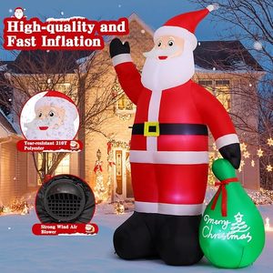 7FT 크리스마스 Inflatables 거대한 눈사람 야외 장식, 정원 광고 풍선 물을위한 눈사람 마당 장식을 날려 - Product Image 3