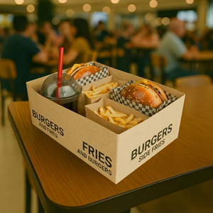 Cajas Personalizadas para Mini Hamburguesas, Bandeja para Pan Tostado, Caja de Empaque para Sándwiches, Hot Dogs, <span class=keywords><strong>Donuts</strong></span>, Waffles de Huevo, Contenedores para Comida para Llevar - Product Image 5