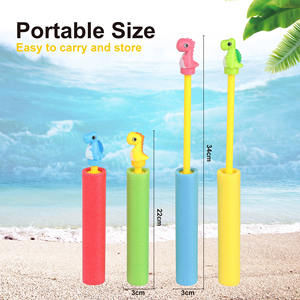 Pistola de agua de espuma eva con cabeza de animal para niños, juguetes interactivos de verano para piscina, baño y playa - Product Image 4